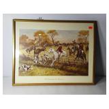 Fox hunt print, "Full Cry through the Homestead"