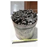 Tin full of 10" screws, with 3" threading and