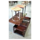 Three pieces. Coffee table with lift top, shows