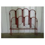 Painted iron, full size headboard and