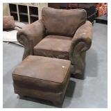 Broyhill Furniture, Brown Suede Easy Chair with