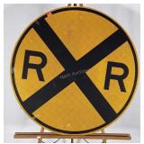 RAILROAD CROSSING road sign, 36"