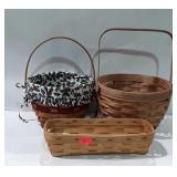 2 Longaberger baskets and one Workshops basket
