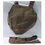 US Army service gas mask bag only and a belt,