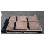 Six Red Stepping Stones 16", one with chip on