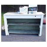 Shop Counter Cabinet. 60x23x36" high, all wooden