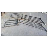 Two Metal Stair and landing Rails, about 11 foot