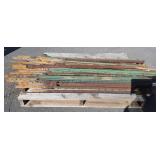 Steel Fence Post Group. Over 20 total, used and