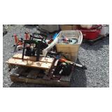 Tools hardware Misc lot. Tile saw, shovel, tote,