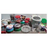 Dart game, photo book, figurines, tins, poly