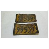 Matched pair of Pennsylvania, 1940 license