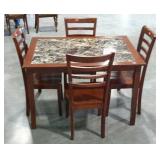 Five piece dining set. Table is 36"×48". Some u