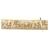 Belgium tapestry, Arab city scene, 75" wide x 19"