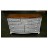 Large painted dresser. Eight drawers, plus two