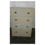 Painted four drawer chest. 24"×14"×33". Seller