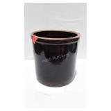 Brown pottery crock