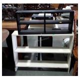 Two Shelves, painted one white one black, both