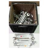 Wrenches. Mostly box wrenches and combination