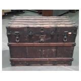 Antique Steamer Trunk with double till trays