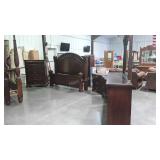 5pc Kingsize Bedroom Suite, high back arched