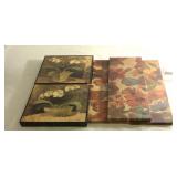 Floral decor prints,  three stretched canvas