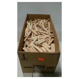 Box of wooden dowels. 1/2" × 4" & 3"..