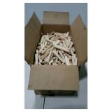 Box of wooden dowels. 1/2" × 4" & 3".