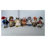 Cat dolls with stands. Heads and feet are