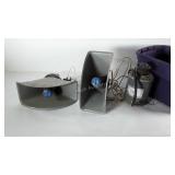 Two Atlas Soundolier speakers and a Marathon fan