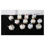 Lenox Jam pots with spoons. 12 total and all in