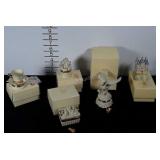 5 Lenox trinket boxes with original charms inside