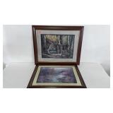 Wall art, buck and two doe print by Kevin Daniel,