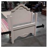 Twin Bed, white wash finish bed missing the decor