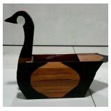 Planter in shape of goose.
