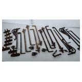 Antique window drapery hardware.