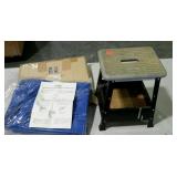 AIR BED, appears unused and Hirsh shop stool,