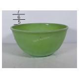Medium sized Jadeite mixing bowl. Top has a 9