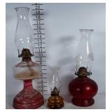 Oil lamp lot