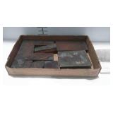 Antique Metal Printing Blocks (8 pieces)