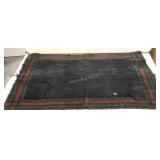 Wool buggy blanket, lap throw, some edge wear,