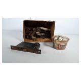 Old door hardware pieces and parts.