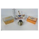 Tobacciana, smoking hot ashtray, two cigarette