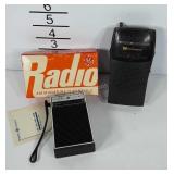 Transistor radios, GE AM radio with original box