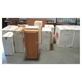 Twelve Merillat oak kitchen cabinets in original