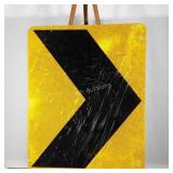 Caution curve ahead road sign, 24x30