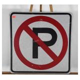 NO PARKING road sign, 24x24