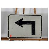 LEFT TURN road sign, 21x15