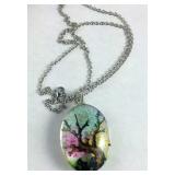 Pressed flower necklace 24in