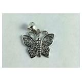 Sterling silver butterfly pendant