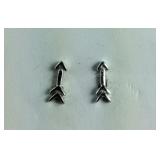 Sterling silver arrow stud earrings